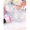 TOROKOM 2Pcs Monomer Dappen Dish Glass Nail Dishes with Lids Colorful Small Nail Cup Jars Damping Dapping Dish for Acrylic Nails Liquid Powder Containers