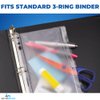 1InTheOffice Zipper Pouch for 3 Ring Binder, Binder Zipper Pocket Pouch, Transparent Binder Pocket, Vinyl Ring Binder Pocket Clear, 10" x 8", (2 Pack)