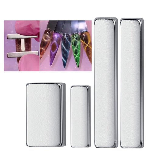 QIMYAR 4 Pieces Nail Magnet Cat Eye Tool Mini Magnet Stick for Nail Art Polish Cat Eye Gel Polish...