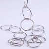 Antner 50 Pack Loose Leaf Book Binder Rings 1.2 Inch Nickel Plated Key Rings O-Ring for School Home Office
