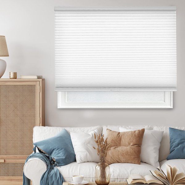 CHICOLOGY Cordless Cellular Shades Privacy Single Cell Window Blind, 24"W X 72"H, Morning Mist