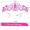 YISSION Hot Pink Birthday Headband Birthday Girl Sash & Crown Happy Birthday Headband Princess Tiara Crown for Women Girls Birthday Party Decorations