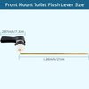 Hygie Rinse Universal Black Toilet Handle Front Mount Toilet Trip Lever Handle with Flapper Chain, Matteblack Toilet Flush Lever Handle Toilet Handle Replacement Kit