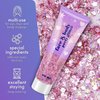 Body Glitter Gel, 2 Jars Holographic Chunky Glitter Makeup for Body, Hair, Face, Nail, Lip, Eyeshadow, Total 120ML Long Lasting Iridescent Chunky Glitter for Concert Festival Rave (Pink & Blue)