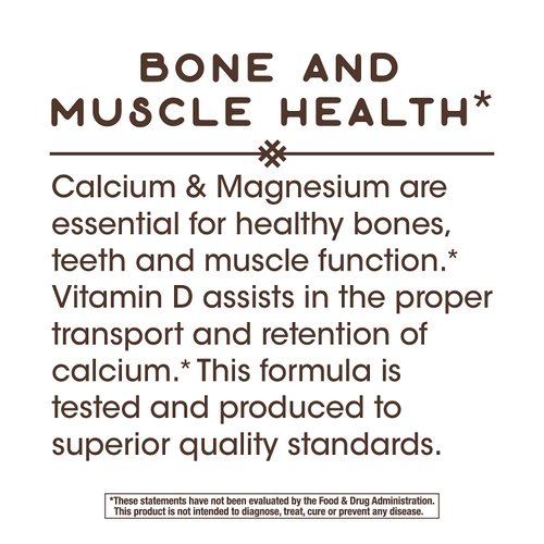 Nature's Way Calcium-Magnesium-Vitamin D Capsules, Supports Bone and Muscle Health*, 100 Capsules