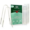 QD Essential Metal Tongue Scraper for Adults with Travel Case: 2 Pack, Tongue Cleaner for Adults with Case, Stainless Steel Tongue Scrapers for Bad Breath, Daily Hygiene, Oral Care
