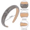 Amariver Gray Rhinestones Headbands for Women Sparkly Padded Head Band Glitter Pearl Hair Band Bling Crystal Headband Diamonds Headbands Non-slip Fancy Hair Accessories for Women Girls