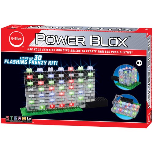 E-Blox Power Blox Builder - Flashing Frenzy Kit LED Light-Up Building Blocks Toys Set for Kids Ages 8+