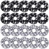 20 Pieces Sport Hair Scrunchies Sports Scrunchy Hair Ties Elastic Silk Satin Scrunchies Hairband Scrunchy Ponytail Holder for Women Girls Player Team Hair Accessories, Black, White (Volleyball)