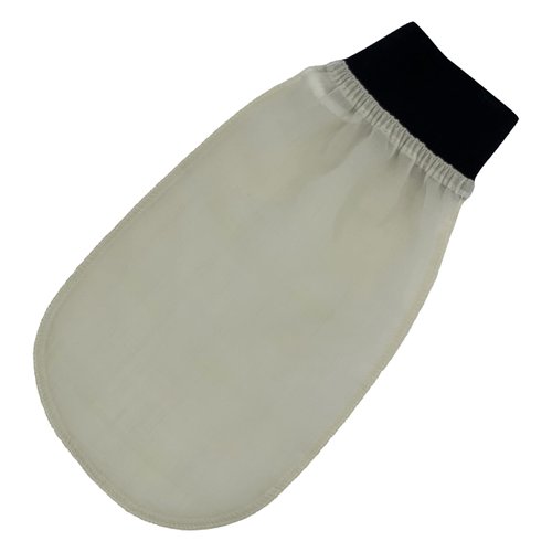 Turkish 100% Raw Cocoon Silk Exfoliating Glove/Mitt, Body Scrub Exfoliator Bath Mitt, Fake Tan Remover Bath Glove, Natural Glow for Women, Men, Shower, Hammam, Spa by Feel Fine (Pinky Orange)