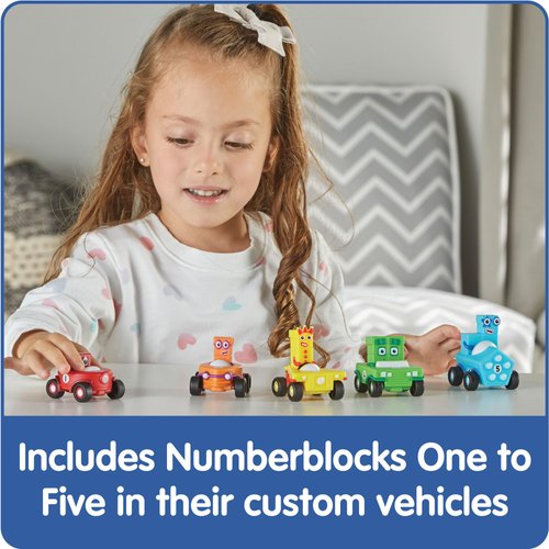 hand2mind Numberblocks Mini Vehicles, Counting Cars, Race Car Toys, Play Figure Playsets, Mini Cars, Small Figurines for Kids, Numbers for Toddlers, Math Toys, Stocking Stuffers for Kids 3-5