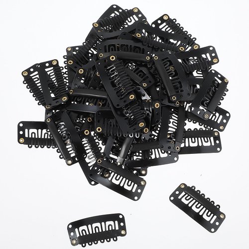 60 Pcs Hair Extensions Clips 6-Teeth Wig Clips to Secure Wig No Sew Stainless Steel U-Shape Hairpieces Snap Clips Wig Combs Tiny Hair Clips Hair Pins Snap for Women Men Extensions Wigs Accessories