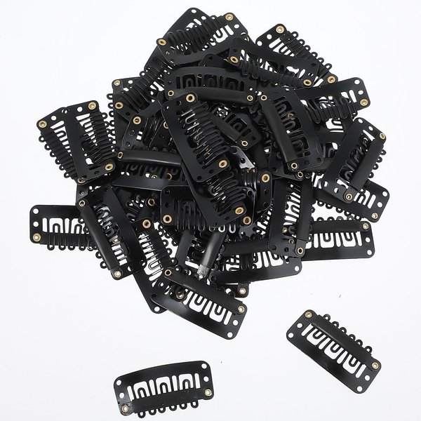 60 Pcs Hair Extensions Clips 6-Teeth Wig Clips to Secure Wig No Sew Stainless Steel U-Shape Hairpieces Snap Clips Wig Combs Tiny Hair Clips Hair Pins Snap for Women Men Extensions Wigs Accessories