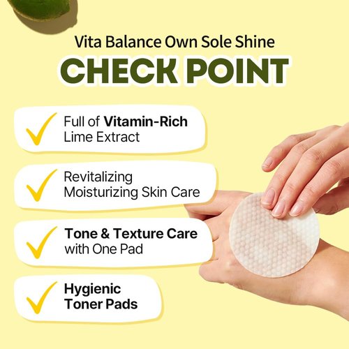 EUNYUL Vita Balance Own Sole Shine Toner Pad 70 Pads 6.43 fl. oz. Vitamin C Toner Pads