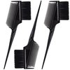 Emperor Hair Dye Brushes - 3 Angled Tint Brushes with Integrated Combs - Hair Dye Brush Applicator - Hair Root Touch Up Brush - Color Brushes for Hair Salon (Black)