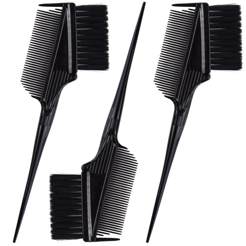 Emperor Hair Dye Brushes - 3 Angled Tint Brushes with Integrated Combs - Hair Dye Brush Applicato...
