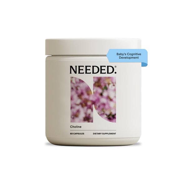 Needed. Prenatal Choline for Cognitive Development - Choline Supplement Aids Baby Brain Development - Supports Healthy Pregnancy & Metabolism - Third Party Tested - 60 Capsules