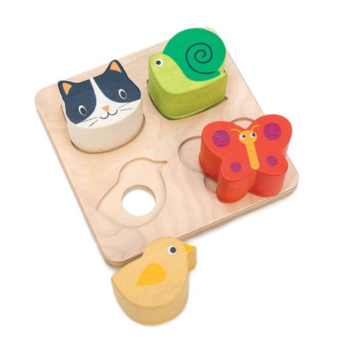 Tender Leaf Toys - Sensory Trays - Baby Blocks, Shape Sorter, STEM Learning Shape Identification Sorting Game Toy for Kids 18 Month + (Touch Sensory Trays)