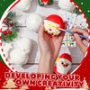 Poen 12 Packs DIY Christmas Party Craft Christmas Slow Rise Squeeze DIY Soft Toy for Kids Xmas Painting Crafts Party Favors Supplies Christmas Stocking Stuffer for Kid Xmas