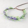 KorViSHOW Fairy Flower Crown for Women Girls - Handmade Wreath Garland Bridal Wedding Princess Cosplay Diy Renaissance Maternity Shoot Vacation Photography Props Shower Violet