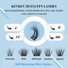 KevKev Lash Clusters 3D Fluffy Cluster Lashes 100 Pcs DIY Lash Extensions Mixed C/D Eyelash Clusters Individual Lashes Cluster Thin Band & Soft Resuable Lashes(Snowdrop,10-16mix)