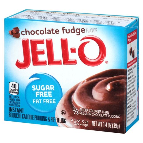 Jell-O Sugar-Free Chocolate Fudge Instant Pudding Mix 1.4 Ounce Box (Pack of 6)