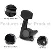 SAPHUE 6 Pieces 6R Guitar tuner pegs,Big Square Sealed guitar tuning pegs tuners machine heads,for Acoustic or Electric Guitar (Black)