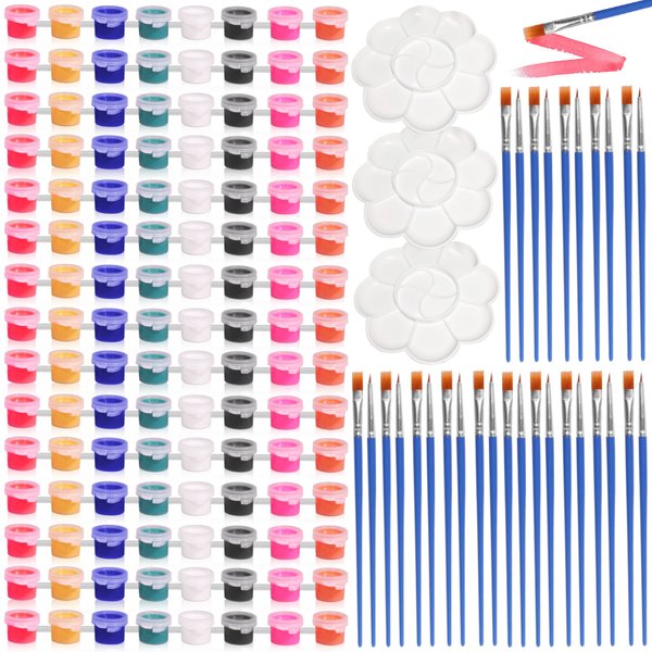 Acrylic Paint Set,Acrylic Paint Strips Set for Kids&Adults,with Lids Craft Mini Paint Strips,15 Set 8 Colors Washable Filled Paint,Creative Paint Pots,for Children Handcraft Painting Art Supplie (15)