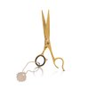 Sightwing Modern Hair Shears - 6.5 Inch Cutting Scissors Premium with Leather Case and cushioned grips Attractive Razor Edge Blade Professional for Women Men, Gold
