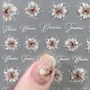 Blooming Flower Nail Art Stickers Decals 5D Embossed Flowers Nail Stickers Spring Summer Daisy Sunflower Design Decals for Nails Fresh Floral Manicure Decorations for Women Girls Children