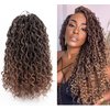 Aipin Goddess Locs Crochet Hair 14 Inch River Locs Boho Hippie Locs Wavy Crochet With Curly Hair In Middle And Ends Braids Hair Extensions (7Packs,14 inch, T30)