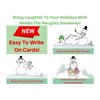 Funny Holiday Cards | Naughty Snowman Christmas Card Set | Three 4x6 " Greeting Cards with Envelopes | Unique, Hilarious, and Original Designs | Assorted Box Set
