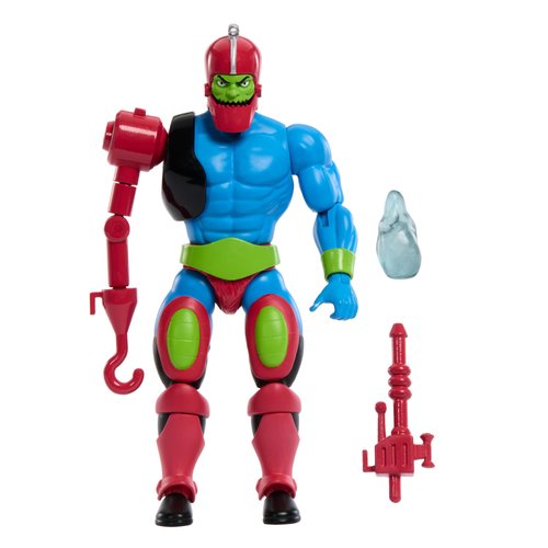 Masters of the Universe Origins Action Figure Trap Jaw Collectible, 5.5 Inch Motu Popular Villain Toy with 16 Posable Joints & Accessories