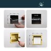 FORIOUS Brushed Gold Toilet Paper Holder Wall Mount, in Wall Toilet Paper Holder Gold, Champagne Bronze Toilet Paper Holder Recessed Made of Metal, Lavatory Gold Toilet Paper Roll Holder