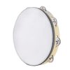 Tambourine for adults 10 inch Hand Held Drum Bell Birch Metal Jingles Percussion Gift Musical Educational Instrument for Church KTV Party (10 inch)