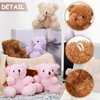 Chivao 20 Pcs Mini Plush Bears 4'' Small Bear Bulk Stuffed Animal Toys Tiny Soft Bear Doll Present Stuffers for Valentine's Day Gifts Baby Shower Favors Wedding Party(Brown, Apricot)