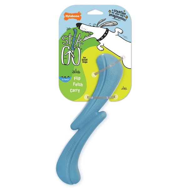 Nylabone Stik-GO Interactive Dog Toy for Small Dogs - Lightweight Flexible Floatable Dog Fetch Toy for Creative Play & Dog Exercise (1 Count)
