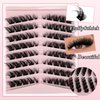 Fluffy Cat Eye Lash Clusters 12-20MM Thick Cluster Eyelashes Extensions D Curl Wispy Individual Lashes 80 PCS DIY Cluster False Eyelashes at Home, by Anforlin