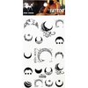 Tattoos 2 Sheets The Sun Star Crescent Moon Temporary Tattoos Body Art Stickers Fake Waterproof Removable Stickers Party for Teens Men Women