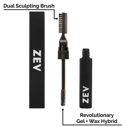 Zev Beauty Brow Sculpt, Eyebrow Wax & Gel Hybrid, Eye Brow Shaping Wax for Lift & Lamination of Brows, Vegan, Cruelty Free, Fluffy Feathered Brows, Matte Finish - Matte Wax + Gel Hybrid