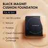 CARSLAN Black Magnet Cushion Foundation - Full Buildable Coverage, Moisturizing, Lightweight, 16H Long-Lasting Glow Looking, Refill Included, 02.Ivory White