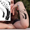 Briyhose Black Geometry Small Temporary Tattoos for Women, Realistic Cute Star Swallow Fake Tattoo Adult Girl Finger Neck, Sexy Tiny Cross Line Heart Temp Tatoo Sticker Wrist Hand Body Art, 28-Sheet