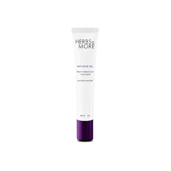 Herbs & More Anti-Acne Gel | Natural Acne Treatment | Soothing, Non-Greasy Formula | Reduces Blemishes & Breakouts