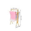 UPKOCH Dollhouse Towel Rack, Dollhouse Miniature Bath Towel Rack Bathroom Accessories 1: 12 Dollhouse Bathroom Furniture Dolls House Play House Accessory