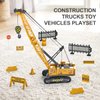 Joyfia 1: 55 Scale Crawler Crane Toy with Operating Buttons, Kids Construction Crane Vehicle Alloy Model Car, Boys Outdoor Sandbox Truck Toys Playset, Toddlers 3-8 Years Old Gifts