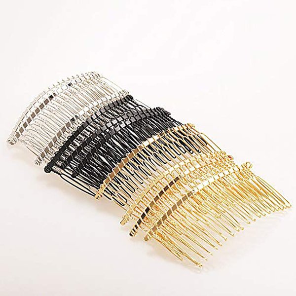 Rocutus 10 Pieces 20 Teeth Fancy DIY Metal Wire Twist Bridal Wedding Veil Combs for Women (Mixed)