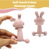 Teething Toys for Babies Age 6 to 12 Months - Baby Toys Pain Relief Teether - Cute Bunny Silicone Baby Teething Toy - Infant Stocking Stuffers Rabbit Chew Toy for Babies (Light Pink)