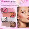 Color Nymph Beginners Makeup Kit With Train Case For Teenagers Girls, Full Starter Cosmetics Set Included 32 Colors Eyeshadow, Bronzer, Contour Powder, Blush, Highlighter, Lip Gloss (Black)