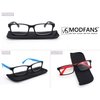 MODFANS Reading Glasses Men Women 1.0 Strength Readers Eyeglasses Square Matte Comfort Feel Spring Hinge 3 Pack Mix Color Black Red Blue