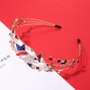 mokkia 4th of July Headband for Women 4th of July Patriotic Accessories Outfits Red White and Blue American Star Headband Jeweled Rhinestone Headband 4th of July Outfits Holiday Gifts (4th of July A)